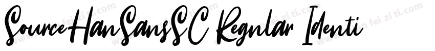 SourceHanSansSC Regnlar Identity H字体转换